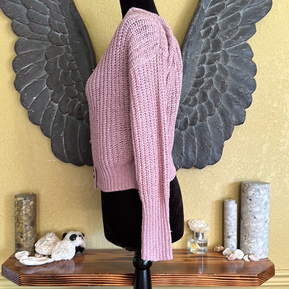 Moon & Madison Oversized Knit Crop Cardigan Sweater - Picture 4 of 7